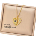 [titanium steel] cross-border popular diamond devil's eye necklace for women, accessible luxury, fashionable, high-end, versatile clavicle chain accessories