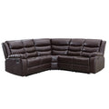 Electric multifunctional leather & fabric sofa - large apartment corner sectional - modern minimalist design - direct sales recliner - smart functionality