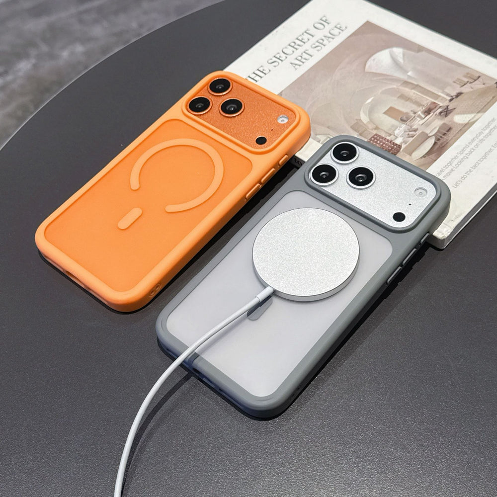 Iphone 17 pro max phone case - minimalist matte skin feel, magnetic, business style, drop-proof, compatible with iphone 11 protective cover