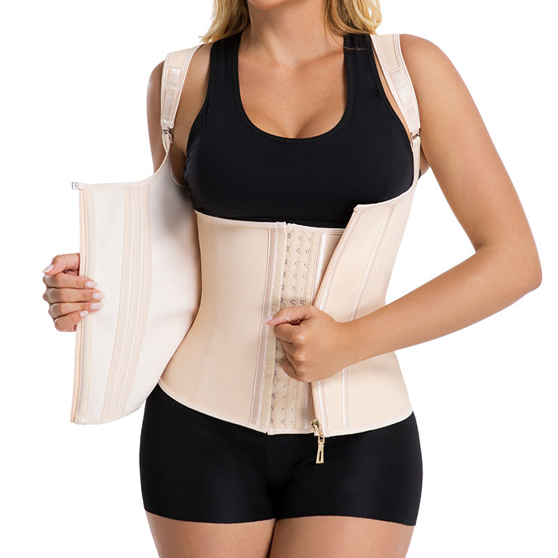 13-bone shaperwear fashion cross-border latex tight shaping waist tightening abdomen tightening waist sports body shaping vest for women
