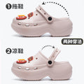 Spongebob squarepants thick sole crocs women's new arrival heightenednon-slip deodorizing filter toe sandals and slippers summer outwear