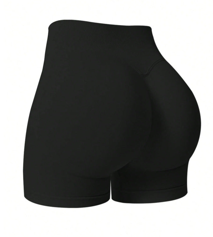 Amazon high-waisted butt-lifting yoga shorts - seamless peach lift, workout leggings, activewear, no camel toe