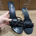 Za women's shoes 2025 new summer collection: high heels, stilettos, bowknot and thin strap embellished shoes