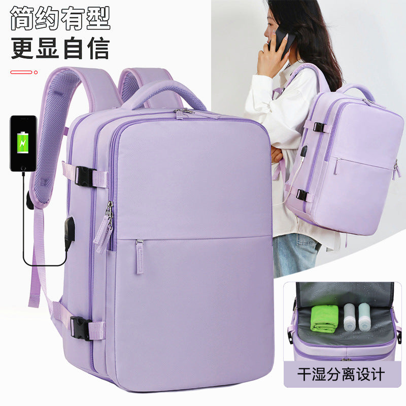 New business travel backpack women's multi-functional luggage backpack short business trip laptop bag boys