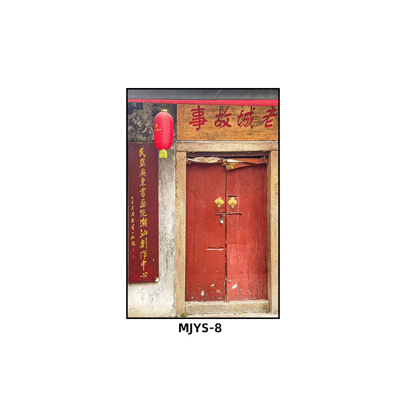 Jieyang ancient city architectural landscape hanging painting hotel box wall decoration painting hot pot restaurant restaurant characteristic cultural tourism mural