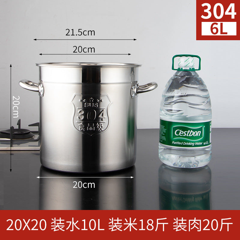Soup bucket, hotel 304 stainless steel soup bucket, brine bucket, storage bucket, soup pot, soy milk bucket, wine bucket, stainless steel bucket