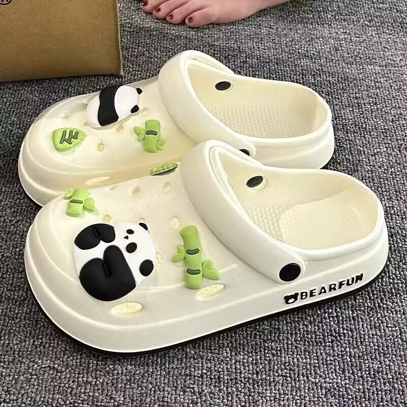 Crocs women's summer 2024 new arrival outwear beach seaside non-slip slippers nurse baotou step on shit sandals