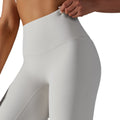 Fashionhigh waist tummy control nude yoga pants for women without embarrassing lines hip lifting elastic leggings peach sports fitness pants