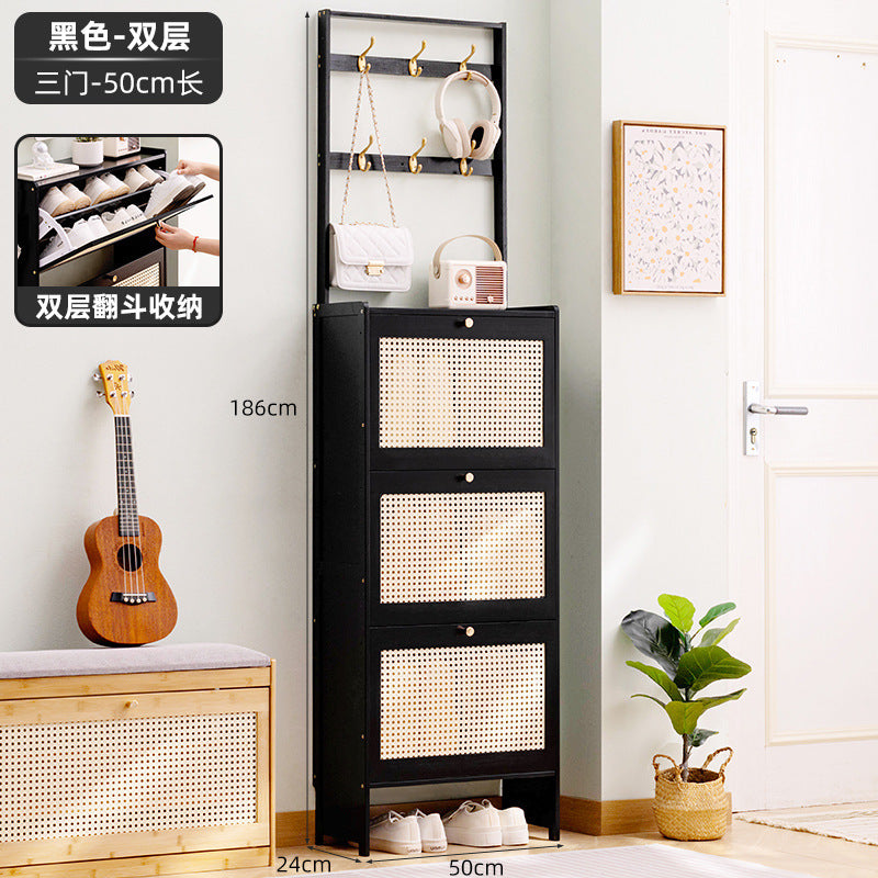 Simple shoe rack household door multi-layer with door dust-proof entry shoe rack shoe cabinet high vertical integrated storage rack