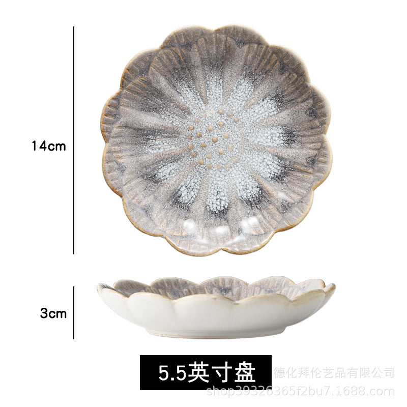 Japanese styleaccessible luxury dipping dish seasoning dish ceramic bone spitting dish small dish sauce and vinegar plate seasoning dish for home cold dish dish