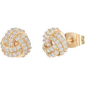 S925 sterling silver stud earrings, 14k gold plated twisted smooth earrings for women, new european and american cross-border accessories jewelry