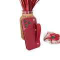 Suitable for apple 16promax to turn into 17 small v pattern plain leather wristband mobile phone case iphone17pro anti-fall case 14