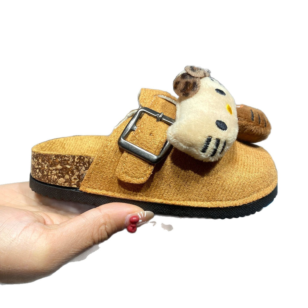 New girls' slip-on birkenstock-style sandals - toddler & little kid sizes - 2026 spring/autumn collection - cute cartoon design, comfortable & easy to wear
