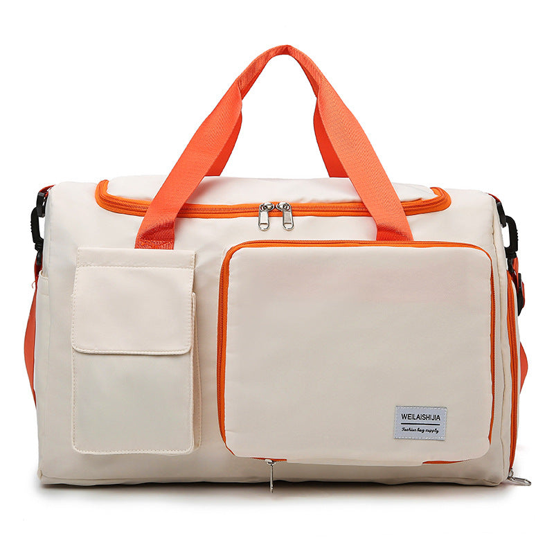 New foldable large-capacity short-distance travel bag, wet and dry separation fitness bag, swimming bag, hand luggage bag.