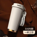 Accessible luxury lily of the valley coffee cup outdoor double drink thermos cup for boys and girls high value 316 stainless steel straw water cup