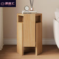 Stackable solid wood stool - modern minimalist hexagon design - lightweight & luxe storage ottoman - perfect for home & dining