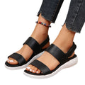 plus sizeflatsvelcro sandals for women  new one-line casual fish mouth  cross-border sandals