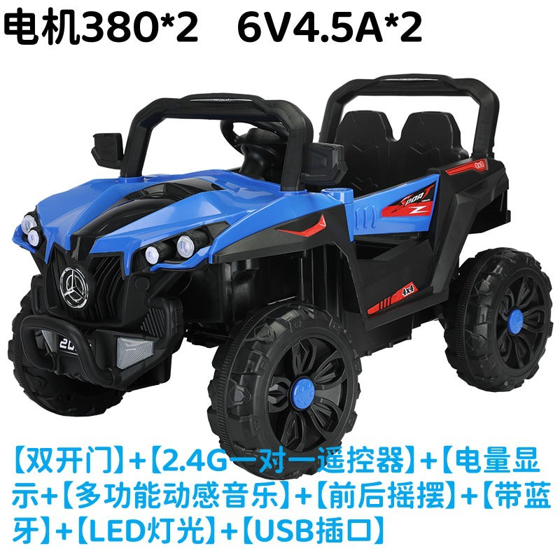 New seated baby music self-driving toy car four-wheel drive charging remote control off-road car children's electric car