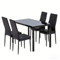 Export tempered glass dining table set - dining table and chair set for casual cafes, reception areas, and meeting zones