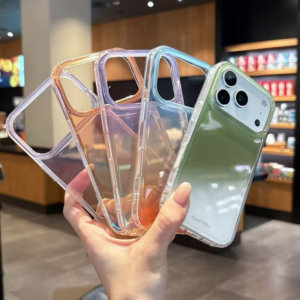 iphone 17 pro phone case, featuring a gradient tie-dye design, double-layer imd construction, and a new apple 15 drop-proof protective cover