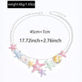 Wholesale seashell necklaces: european & american style starfish pearl choker - high-end beachy macaron pendant accessories for women's sweaters