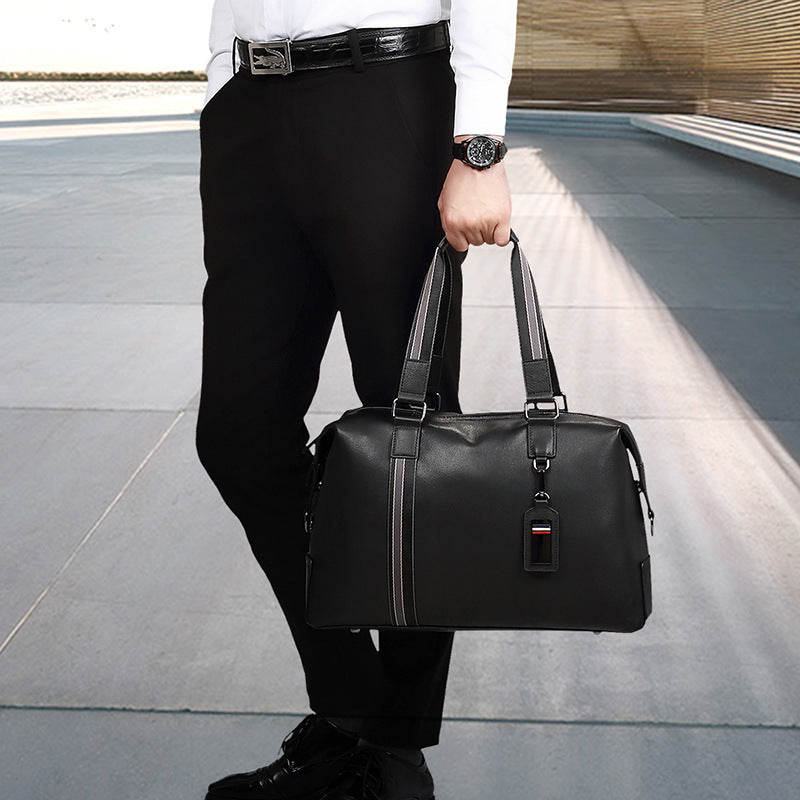 New travel bag men's handbag large-capacity luggage bag short-distance business women's shoulder crossbody leather men's bag