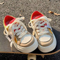 Kids chunky sole bread shoes girls' versatile flats unique white sneakers girls' spring new arrivals children's casual shoes