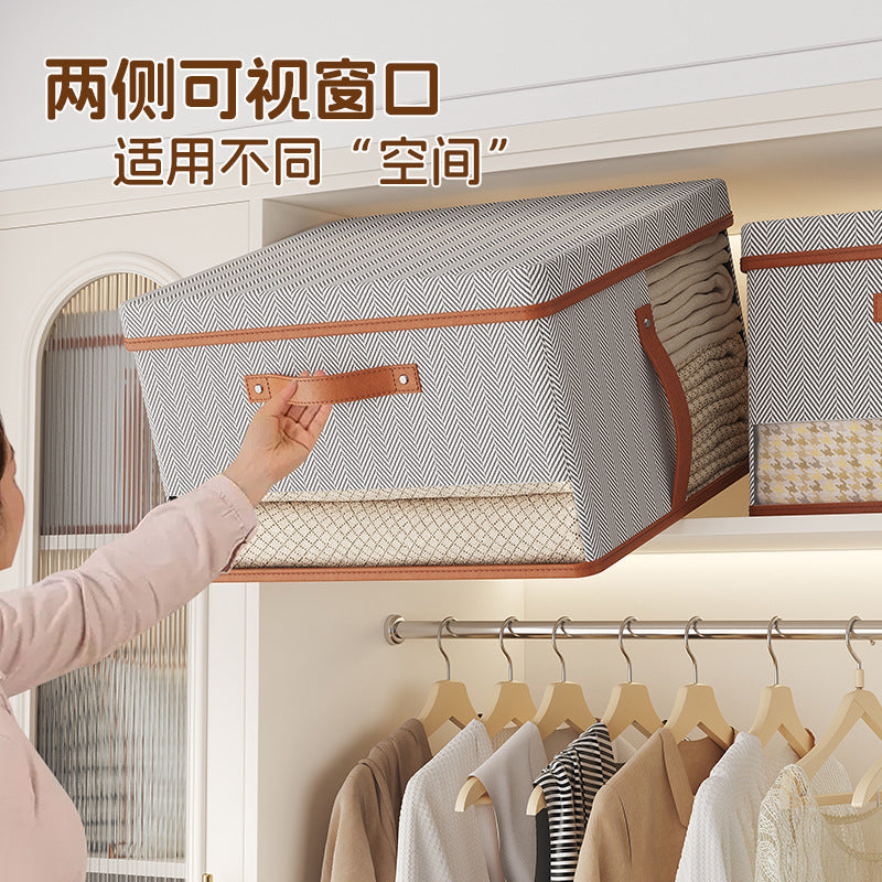 New heaven and earth cover storage box large capacity folding clothes storage finishing household kitchen cabinet storage box sorting artifact