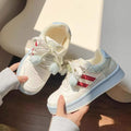 New girls' athletic shoes - spring/autumn collection for kids & teens - leather upper, soft sole, casual sneakers, breathable
