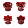 hot-selling donut molds - assorted floral donut press molds, hollow plastic cake & bread models, cookie cutters