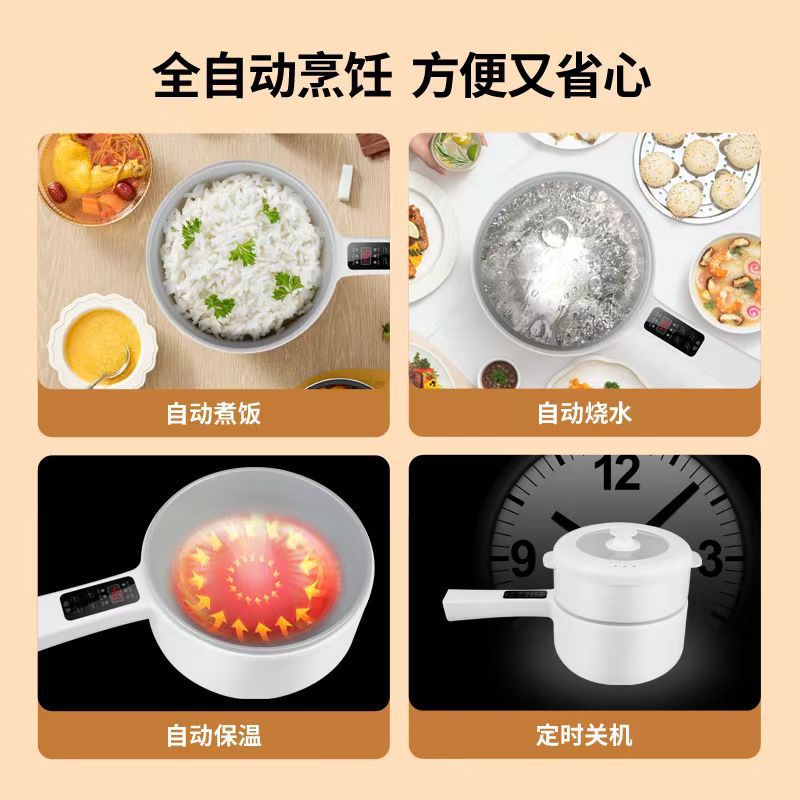 Ceramic car electric cooking pot large truck 24v electric cooking pot car electric rice cooker 36v battery steaming and frying