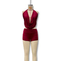 fashion  summer new sexy swing neck halter neck tie backless tops shorts two-piece suit for women