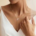 European and american cross-border new fashion zircon pendant chain necklace - minimalist european style commuter women's jewelry