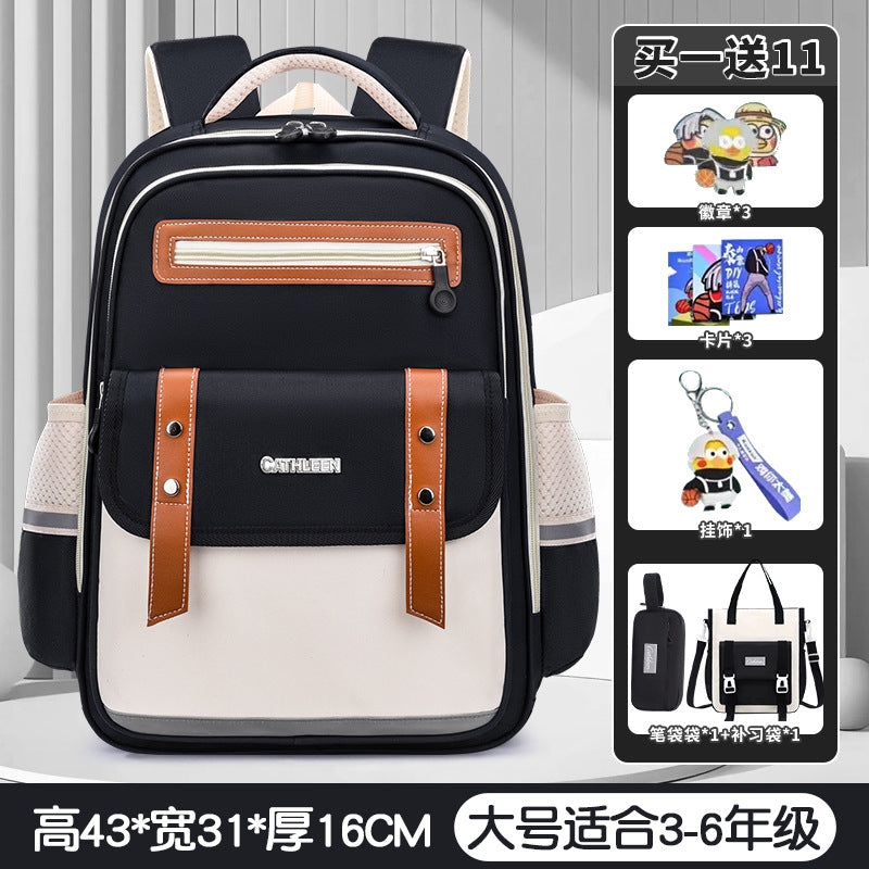 New cloud schoolbag 1-3-6 grade primary school students schoolbag boys and girls reduce the burden of children large capacity backpack
