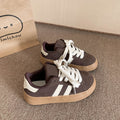 Summer breathable sneakers women's 2026 new casual versatile canvas student korean style athletic chunky sole retro white shoes