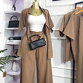 European and american cross-border women's clothing  summer new arrival: casual turn-down collar loose-fit short sleeve shirt and wide-leg pants fashion set