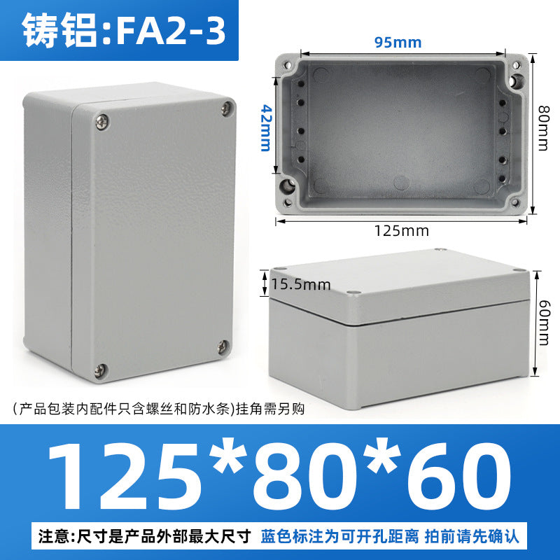 Cast aluminum waterproof box Outdoor waterproof aluminum box Metal box Outdoor terminal box Button box Sealed aluminum waterproof junction box