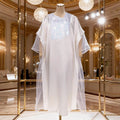 african women's v-neck loose dress  sequin fashion robe bubu dress