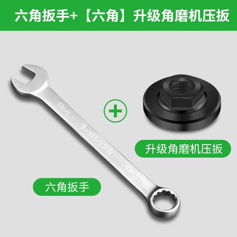 Baolian 100 Angle Grinder Press Plate Hexagonal Modified Head Cutting Machine Hand Grinder Nut Universal Grinder Gland