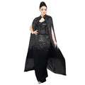 C7292 cross-border   fashion women's sexy rhinestone bodycon sheer cape dress