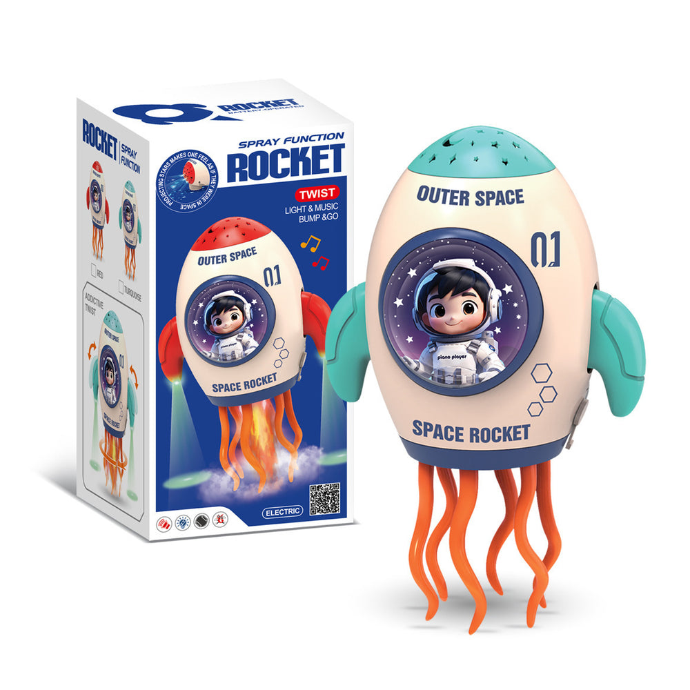 magic dancing astronaut universal electric light music projection rocket spray octopus octopus toy