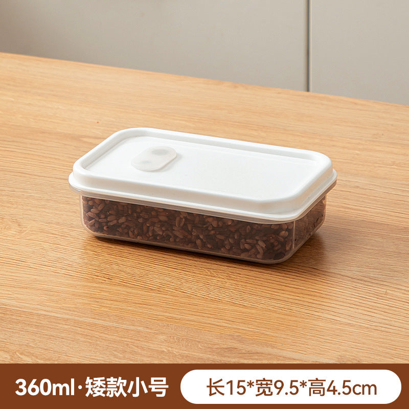 Kitchen, refrigerator, fresh-keeping storage box, sealed food preparation, transparent fresh-keeping box, food grade grid plastic freezer