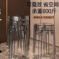 Accessible luxuryclassy acrylic stool stackable transparent high stool chair for home dining table spare plastic crystal round stool