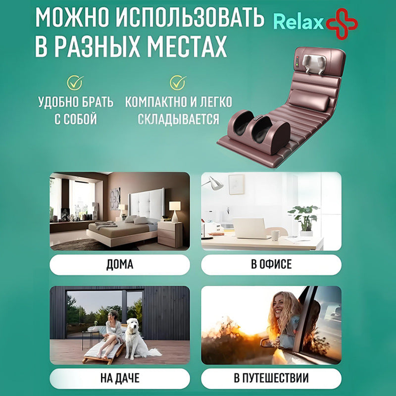 massage mattress, cervical massager, full-body multi-functional vibration kneading, home-use smart heated massage chair cushion