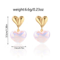 Wholesale heart earrings: european & american cross-border fashion jewelry, versatile alloy dangle earrings, niche & affordable luxury acrylic stud earrings for women