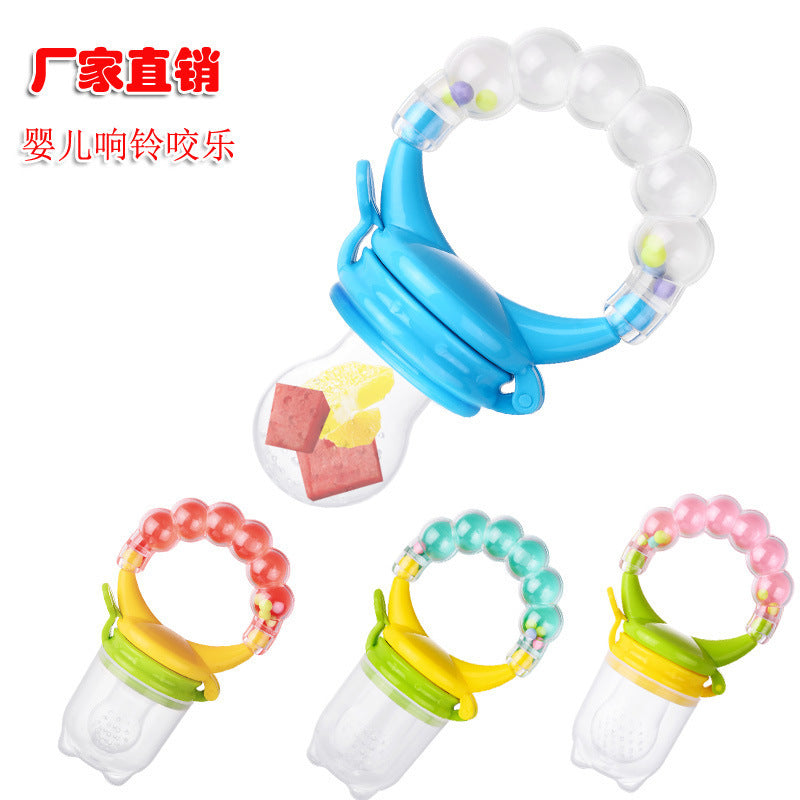 English card pack, baby bell fruit and vegetable music, large, medium and small mesh bag set, fruit complementary food bite music, silicone mesh