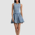 Amazon independent station cross-border  summer new arrival classy denim sleeveless dress women's casual home