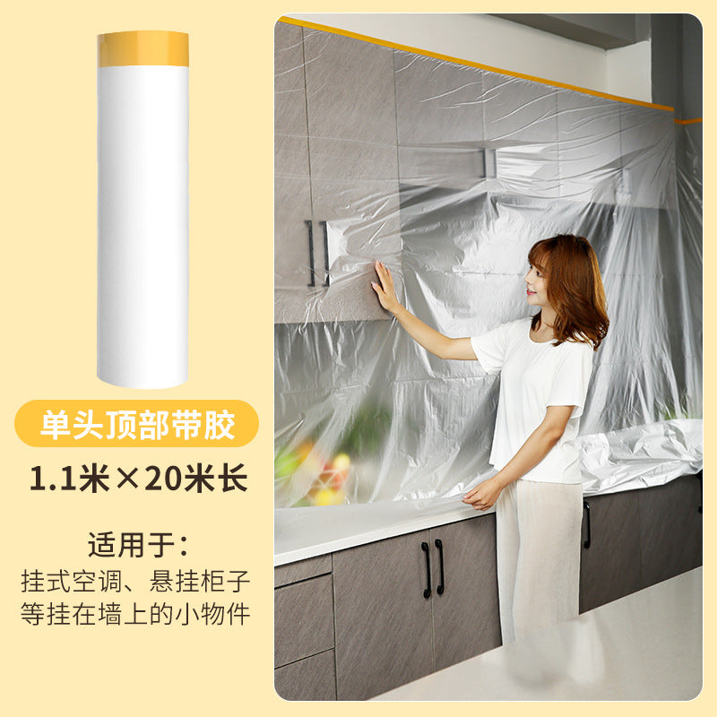 Double glue dormitory dust cover household disposable decoration plastic dust film cover dust-proof dormitory dust cloth cover