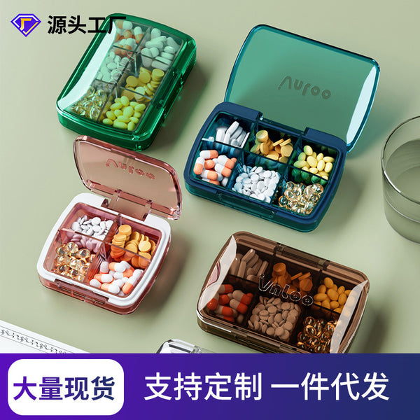 Xinle Portable Packing Medicine Box Large Capacity Travel Medicine Sealed Box Household Convenient Desktop Transparent Medicine Box