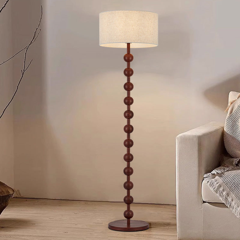 New chinoiserie floor lamp walnut wood grain color wabi-sabi style living room american retro bedroom classy atmosphere lamp table lamp